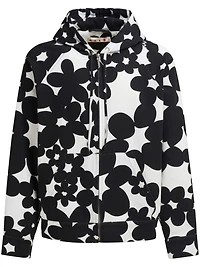 Marni - Floral Print Cotton Hooded Jacket