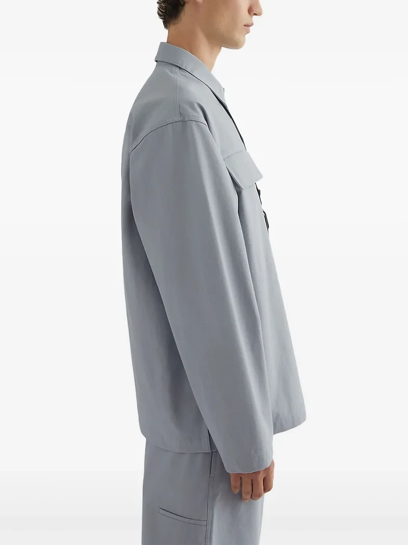 JIL SANDER - Cotton Overshirt in Grey