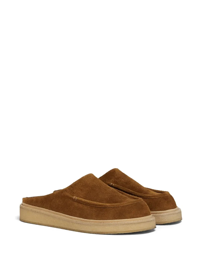MARNI - Suede Sabot Clog in Brown