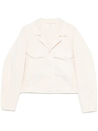 LEMAIRE - Cropped Denim Jacket in Off White