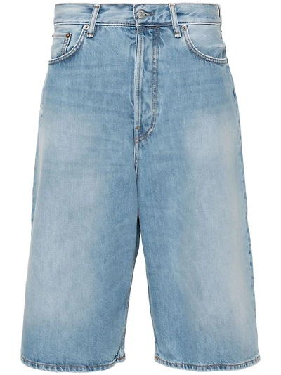 ACNE STUDIOS -Straight Leg Denim Shorts in Blue