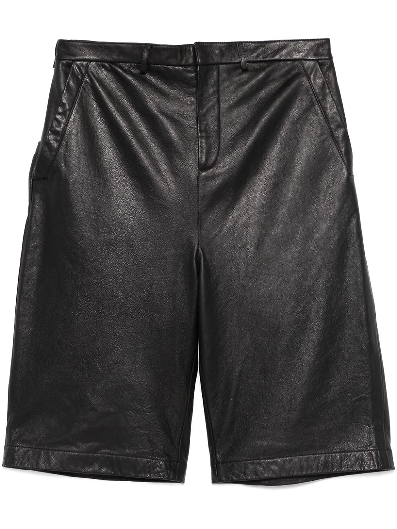 ENTIRE STUDIOS - Area Short in Black Leather