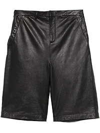 ENTIRE STUDIOS - Area Short in Black Leather