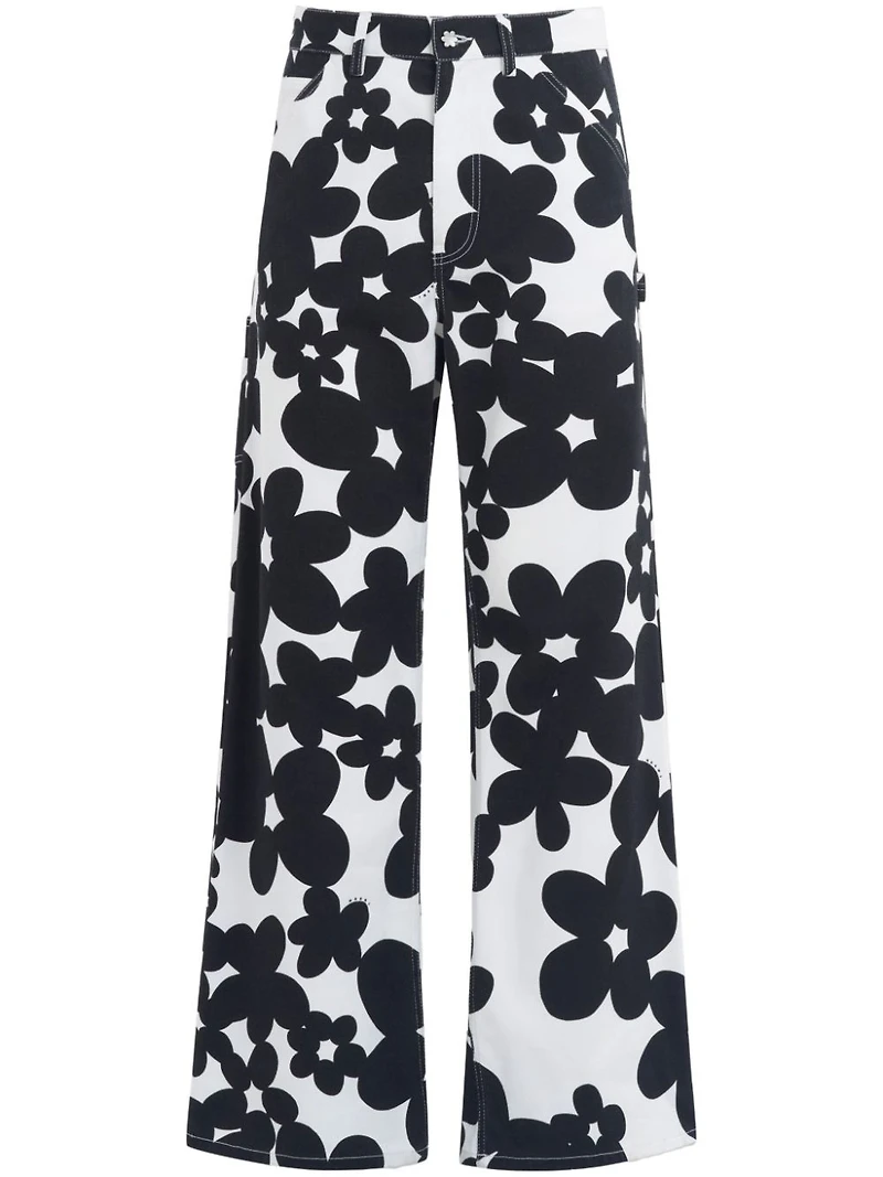 MARNI - Floral Print Gabardine Pant