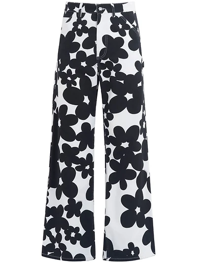 MARNI - Floral Print Gabardine Pant