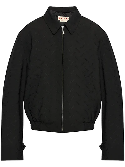 MARNI - Virgin Wool Bomber Jacket in Black