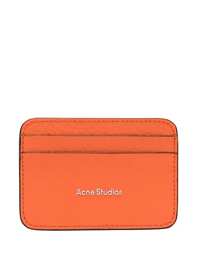 ACNE STUDIOS - Leather Cardholder in Orange