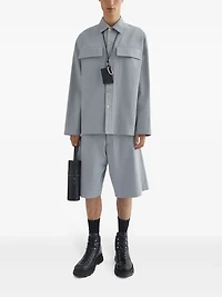 JIL SANDER - Cotton Overshirt in Grey