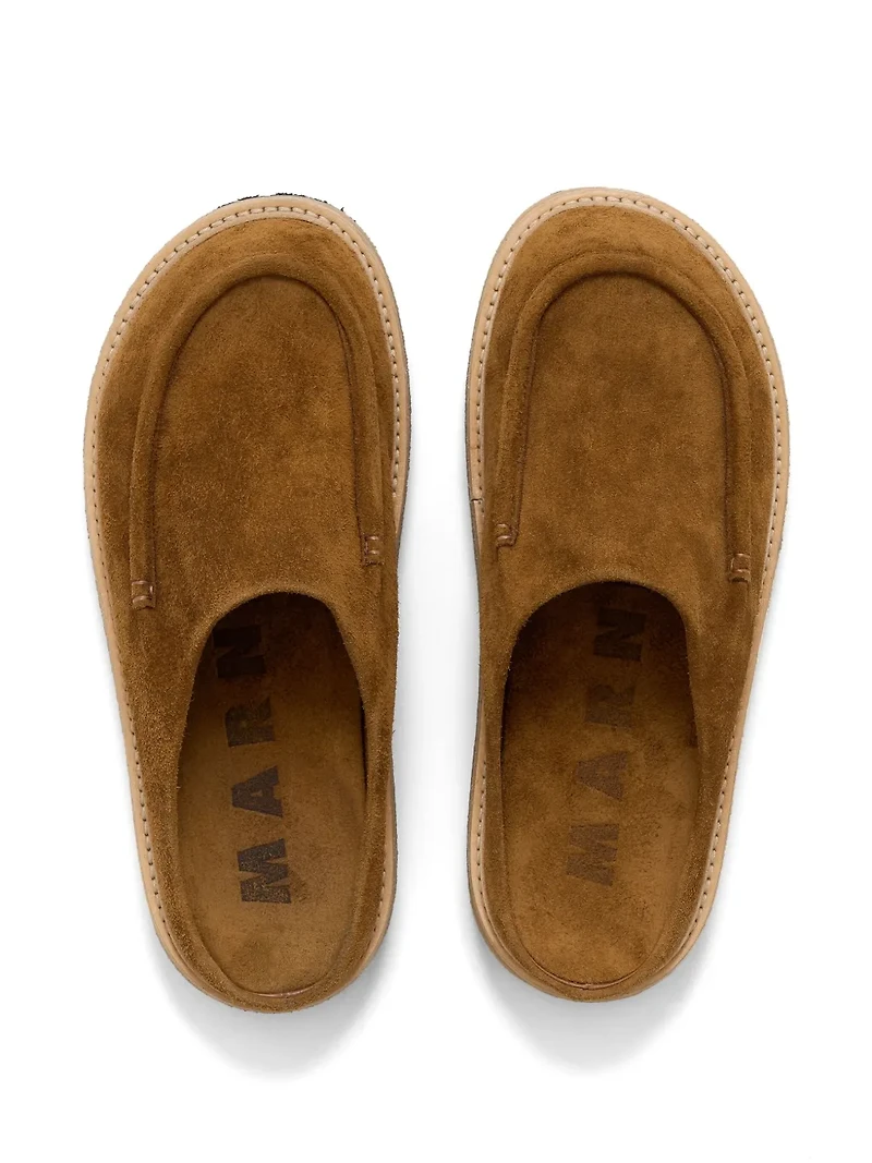 MARNI - Suede Sabot Clog in Brown