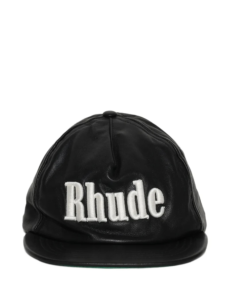 RHUDE - Leather Logo Baseball Hat