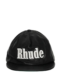 RHUDE - Leather Logo Baseball Hat