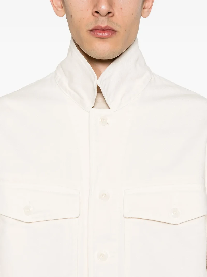 LEMAIRE - Cropped Denim Jacket in Off White
