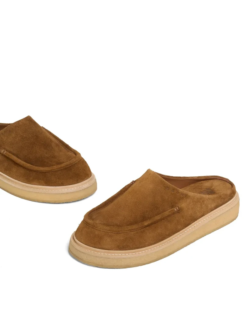 MARNI - Suede Sabot Clog in Brown