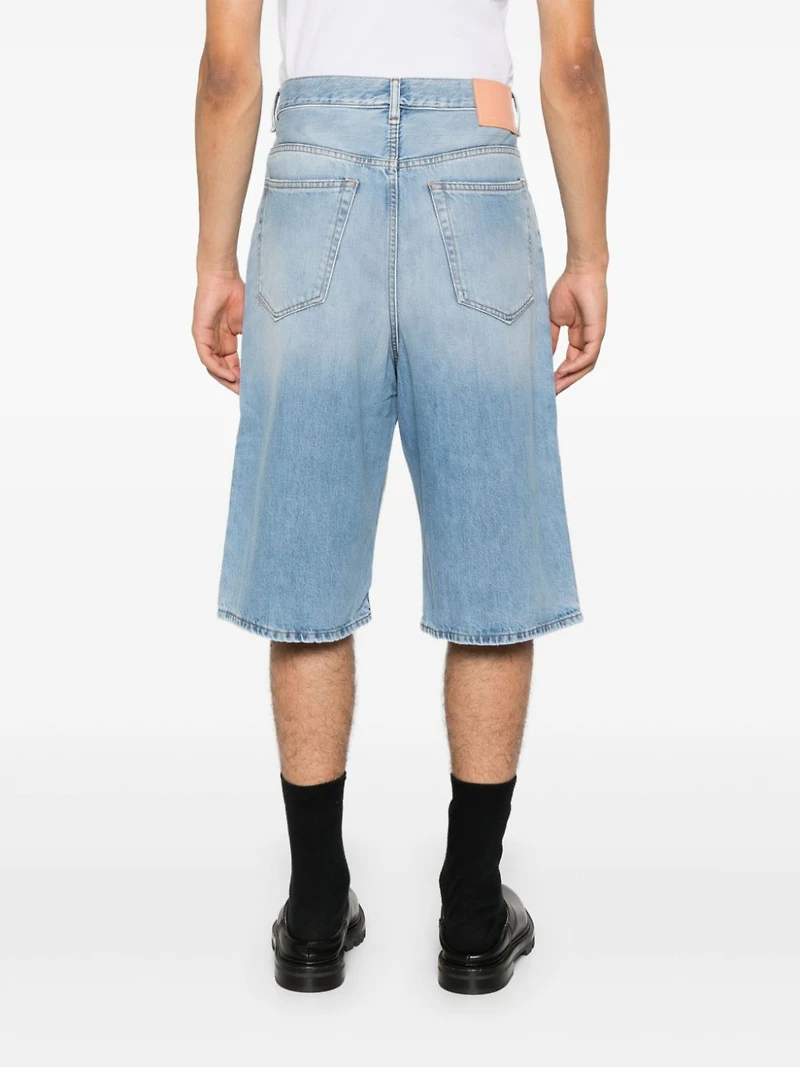 ACNE STUDIOS -Straight Leg Denim Shorts in Blue