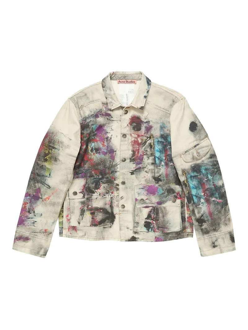 ACNE STUDIOS - Paint Splatter Print Denim Jacket