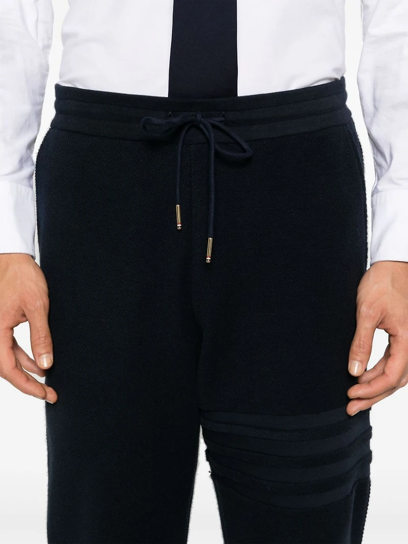 THOM BROWNE - 4 Bar Reverse Loopback Track Pants in Navy