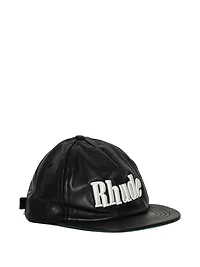 RHUDE - Leather Logo Baseball Hat
