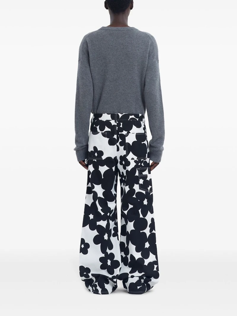 MARNI - Floral Print Gabardine Pant