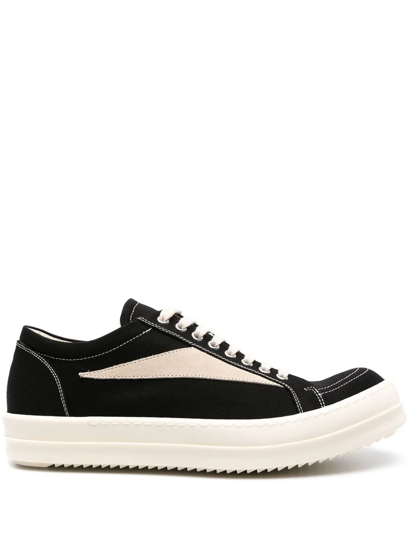 RICK OWENS DRKSHDW - Low Vintage Sneakers in Black/Milk