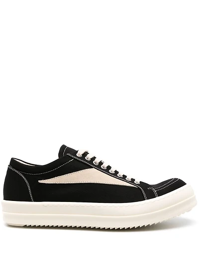 RICK OWENS DRKSHDW - Low Vintage Sneakers in Black/Milk