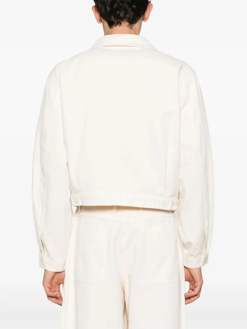 LEMAIRE - Cropped Denim Jacket in Off White