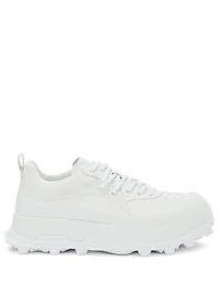 JIL SANDER - Leather Orb Sneakers in White