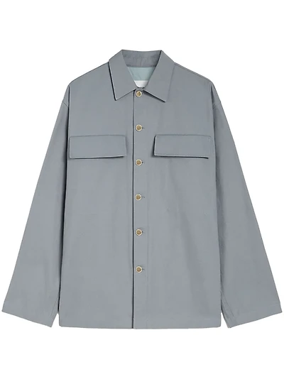 JIL SANDER - Cotton Overshirt in Grey