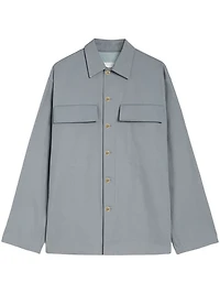 JIL SANDER - Cotton Overshirt in Grey