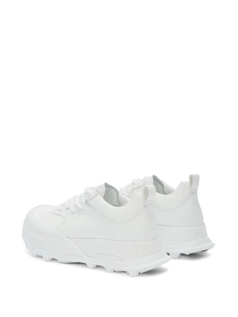 JIL SANDER - Leather Orb Sneakers in White
