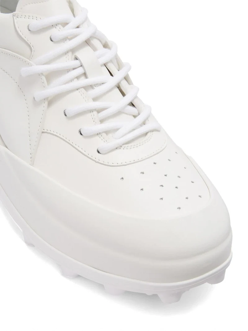 JIL SANDER - Leather Orb Sneakers in White