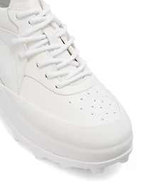 JIL SANDER - Leather Orb Sneakers in White