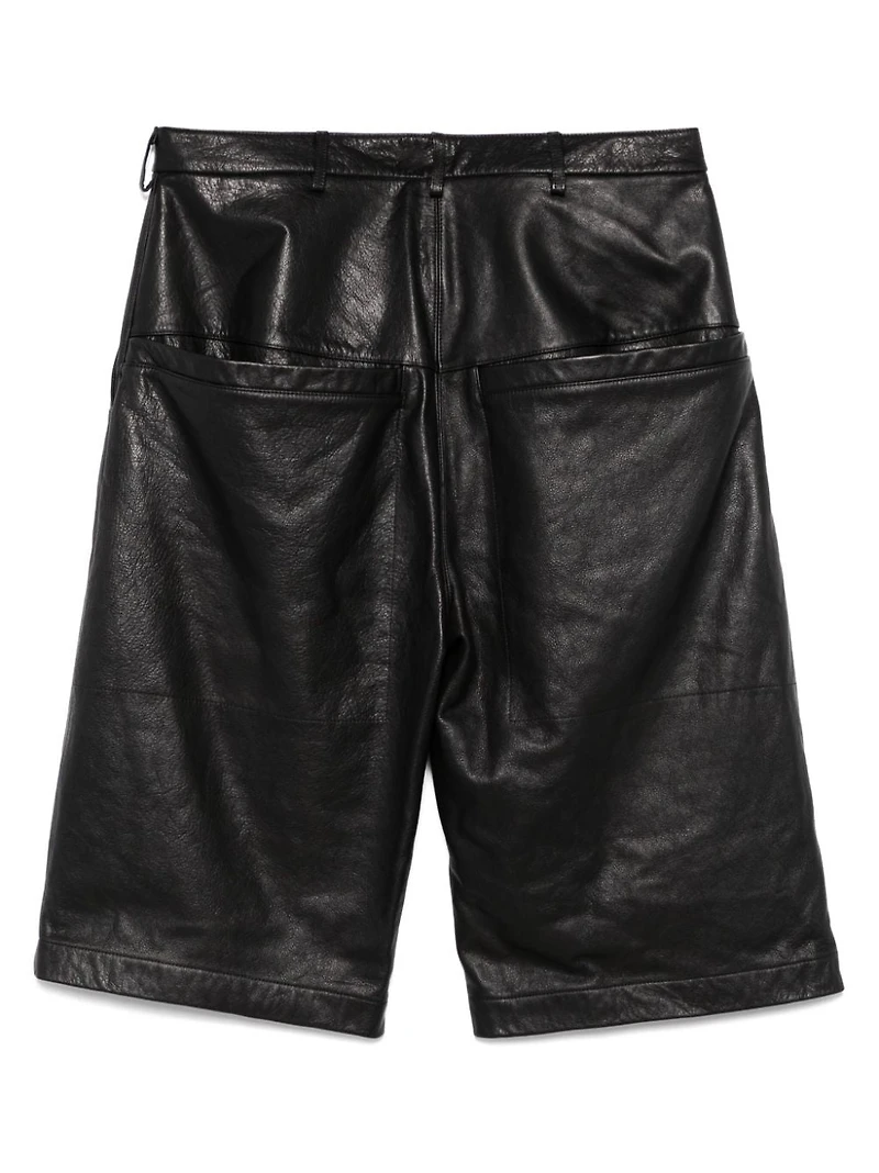 ENTIRE STUDIOS - Area Short in Black Leather