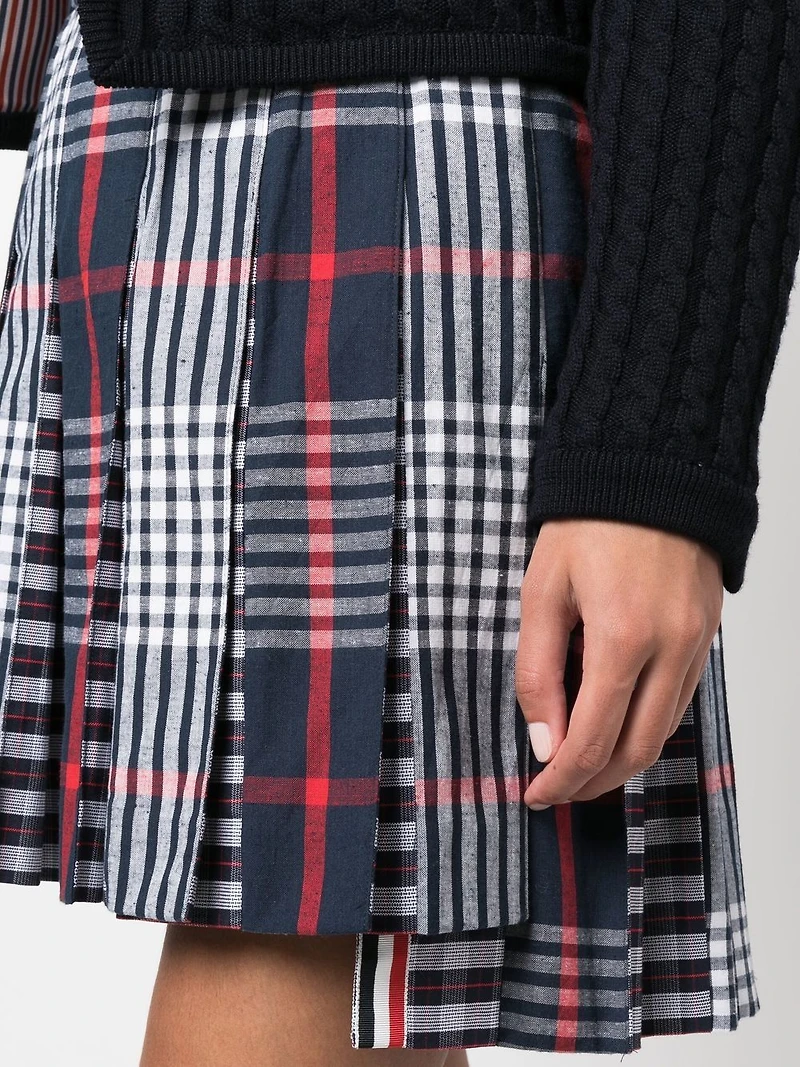 THOM BROWNE - Pleated Asymmetrical Skirt