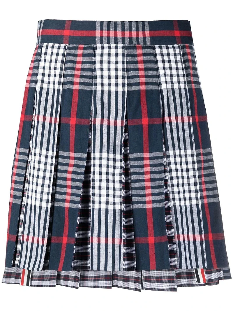 THOM BROWNE - Pleated Asymmetrical Skirt