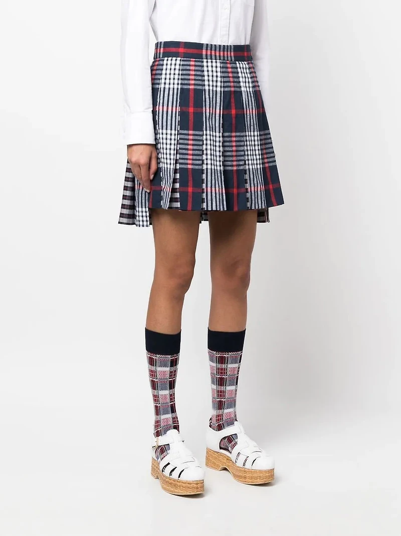 THOM BROWNE - Pleated Asymmetrical Skirt