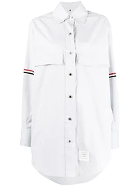 THOM BROWNE - RWB Stripe Longline Shirt
