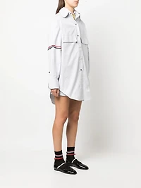 THOM BROWNE - RWB Stripe Longline Shirt