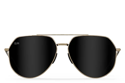 Tangle Free Aviator Hex - Black Gold Polarized