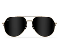 Tangle Free Aviator Hex - Black Gold Polarized