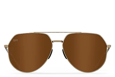 Tangle Free Aviator Hex - Amber Gold Polarized
