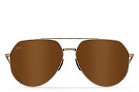 Tangle Free Aviator Hex - Amber Gold Polarized