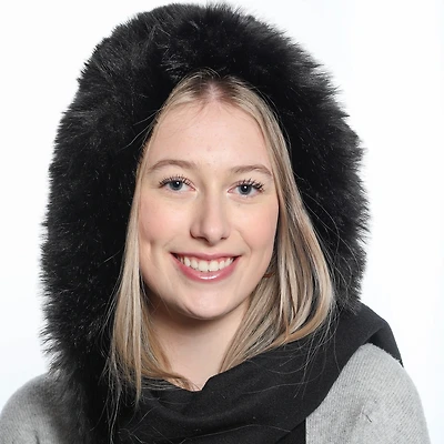 Fleece and eco fur hood