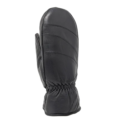 Warm leather mitt