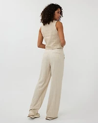 Linen strip pants by esqualo