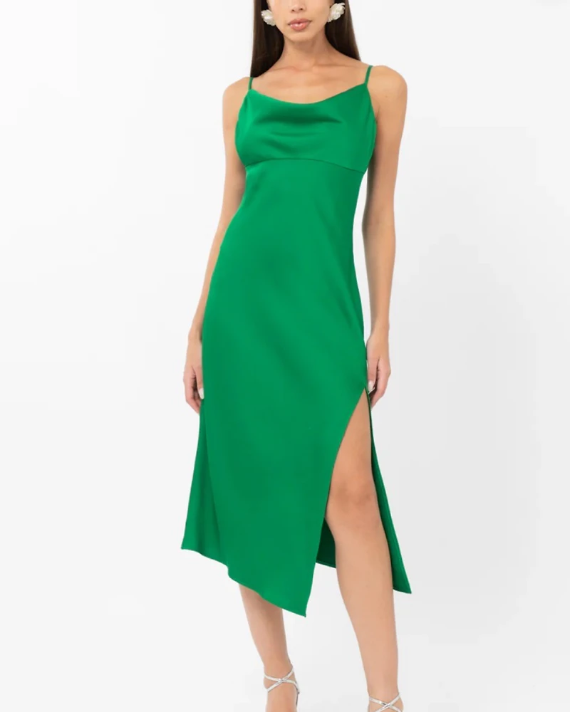 MANDIE BUTTON FRONT MIDI DRESS by Adlyn rae