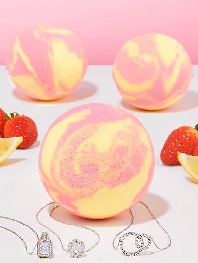 Strawberry Lemonade Bath Bomb - Necklace Collection