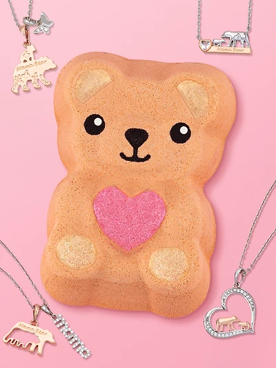 Teddy Bear Bath Bomb - Bear Necklace Collection