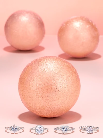 Peach Sugar Kiss Bath Bomb - Ring Collection