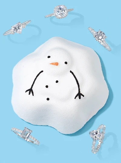 Melting Snowman Bath Bomb - Adjustable Ring Collection