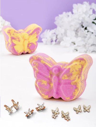Butterfly Bath Bomb - Butterfly Earring Collection